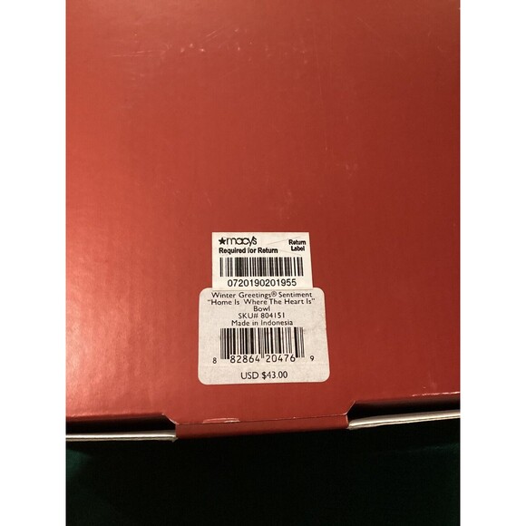 Lenox Winter Greetings 7” Serving Bowl McClung “Home Is Where The Heart Is” - Picture 10 of 13